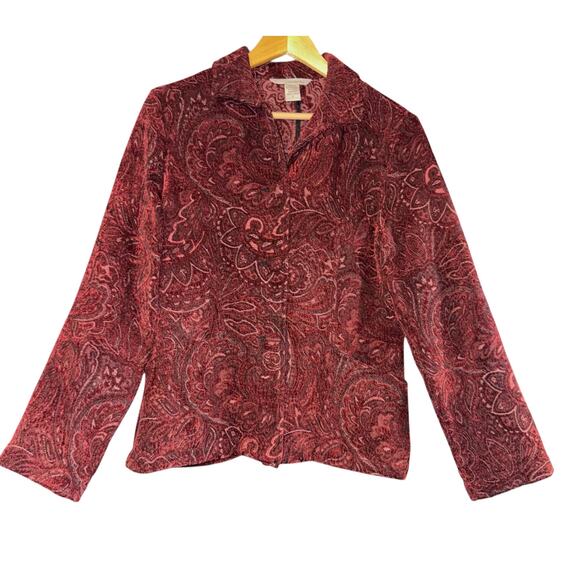 Vintage Two Star Dog Tapestry Paisley Blazer Jacket Women's Size Small Academia - Picture 1 of 6
